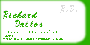 richard dallos business card